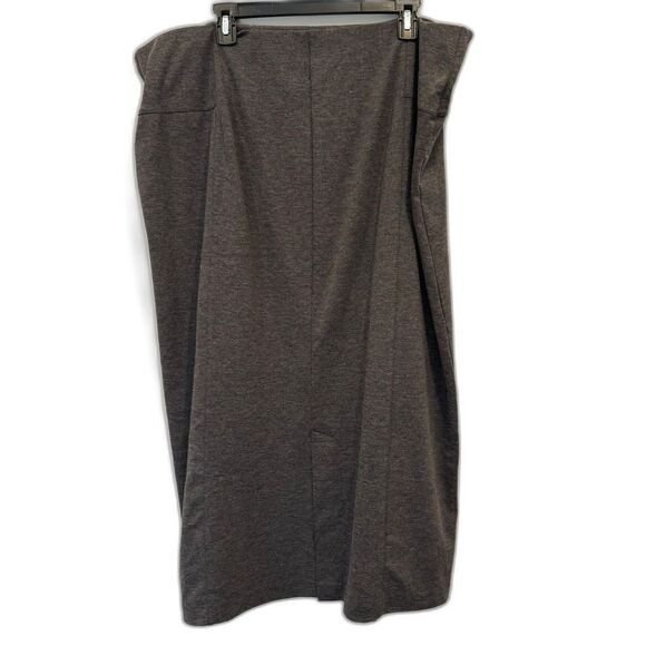 Cato Midi Pencil Skirt Stretch Knit High Waist Office Classic Women 22/24W Gray - Picture 7 of 8